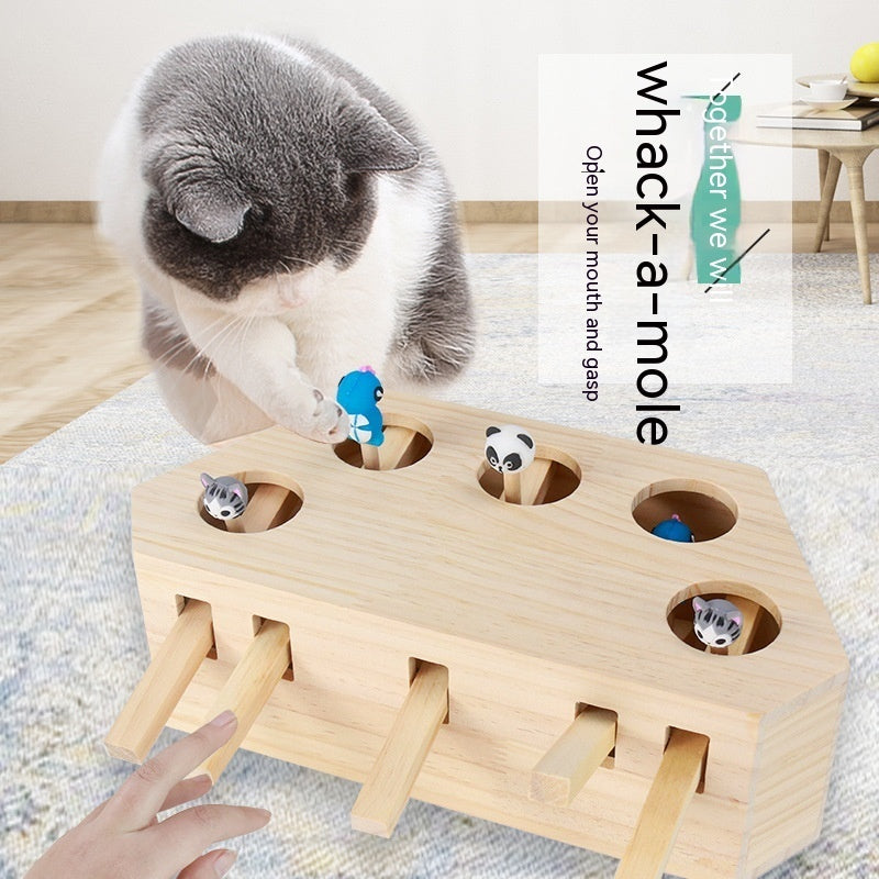 PurrGenius Cat Toy – Wooden Puzzle for Active, Clever Cats