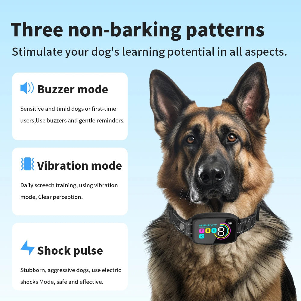 Smart Bark Stop Collar – Rechargeable, Waterproof, Easy Control