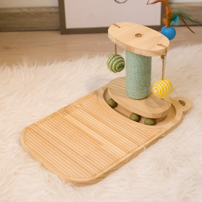 PurrChase Maze Toy – Scratch, Spin, and Play Together!