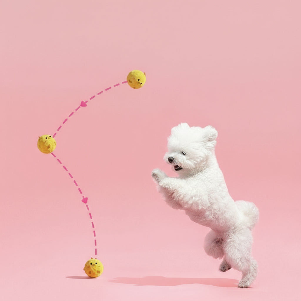 Dog Cartoon Squeaky Balls – Teeth Cleaning & Chew Toy for Healthy, Happy Pets