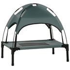 Portable Elevated Dog Bed with Shade Canopy – Outdoor & Indoor Use