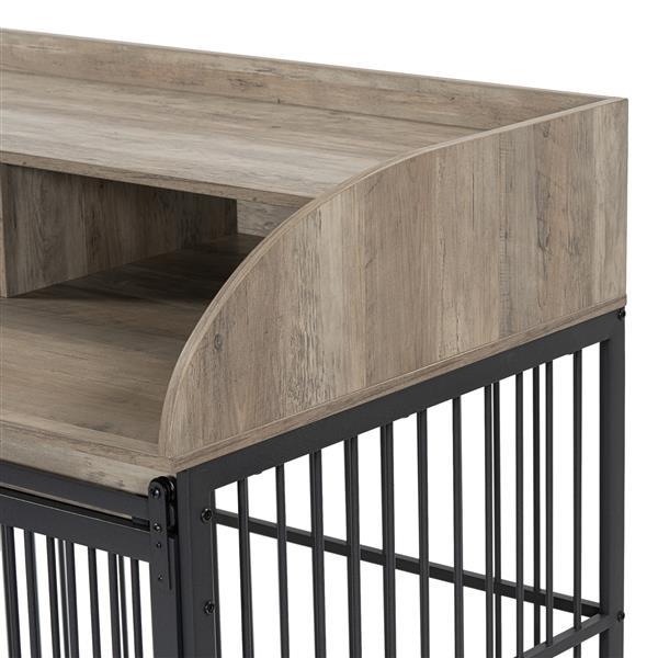 Designer Dog Crate Furniture with Storage & Sliding Door
