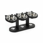 Vertical Pet Feeder Table – Height-Adjustable Wooden Stand for Food & Water