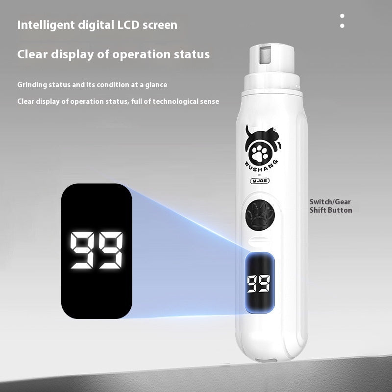 Electric Pet Nail Grinder – Cordless Grooming Tool for Dogs & Cats