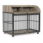 Designer Dog Crate Furniture with Storage & Sliding Door