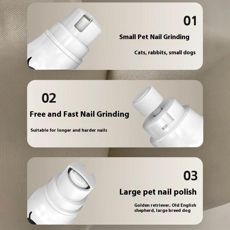 Electric Pet Nail Grinder – Cordless Grooming Tool for Dogs & Cats